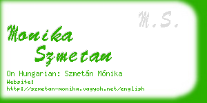 monika szmetan business card