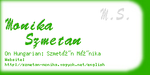 monika szmetan business card